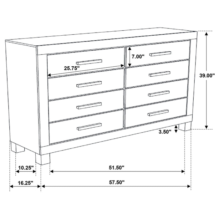 Woodmont 8-drawer Dresser Rustic Golden Brown - Walo Furniture 