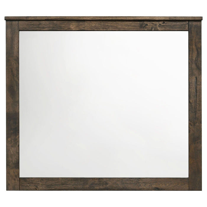 Woodmont Dresser Mirror Rustic Golden Brown - Walo Furniture 