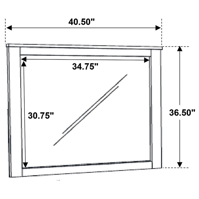 Woodmont Dresser Mirror Rustic Golden Brown - Walo Furniture 