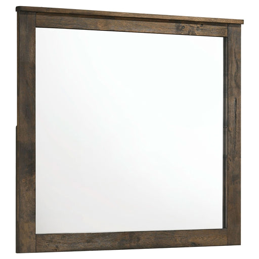 Woodmont Dresser Mirror Rustic Golden Brown - Walo Furniture 