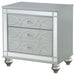 Gunnison 2-drawer Nightstand Silver Metallic - Walo Furniture 