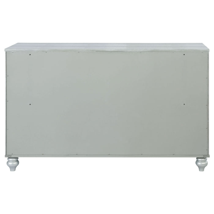 Gunnison 6-drawer Dresser Silver Metallic - Walo Furniture 