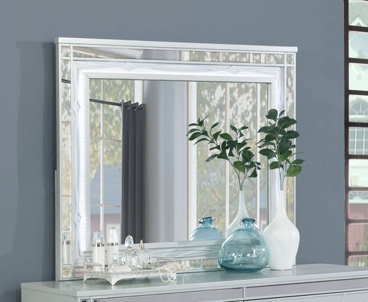 Gunnison Dresser Mirror Silver Metallic - Walo Furniture 