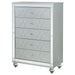 Gunnison 5-drawer Bedroom Chest Silver Metallic - Walo Furniture 