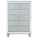 Gunnison 5-drawer Bedroom Chest Silver Metallic - Walo Furniture 