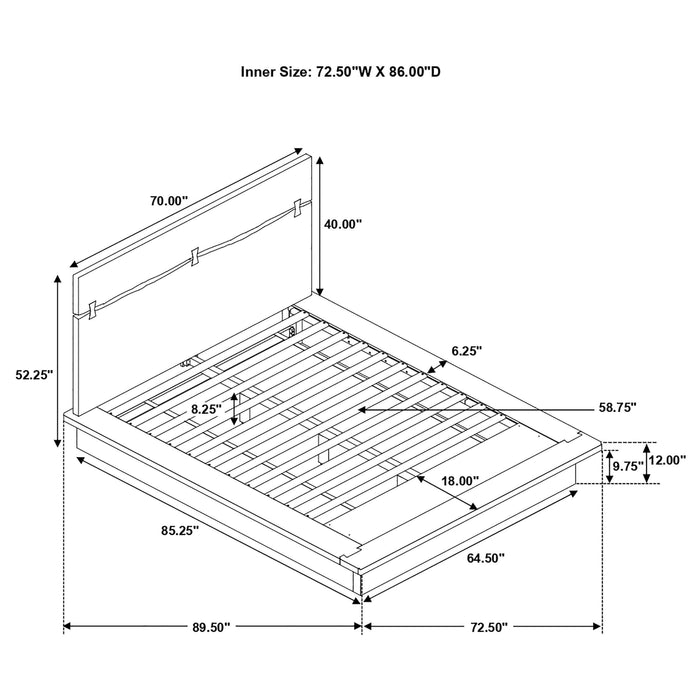 Winslow Wood Queen Panel Bed Smokey Walnut and Coffee Bean - Walo Furniture 