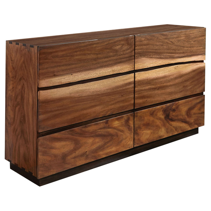 Winslow 6-drawer Dresser Smokey Walnut - Walo Furniture 