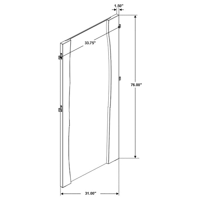 Winslow 31 x 76 Inch Standing Floor Mirror Smokey Walnut - Walo Furniture 