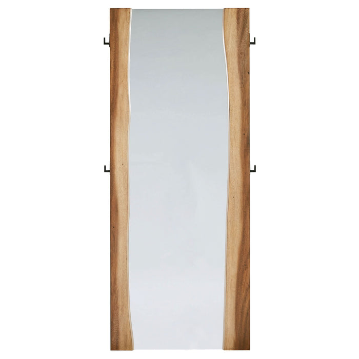 Winslow 31 x 76 Inch Standing Floor Mirror Smokey Walnut - Walo Furniture 