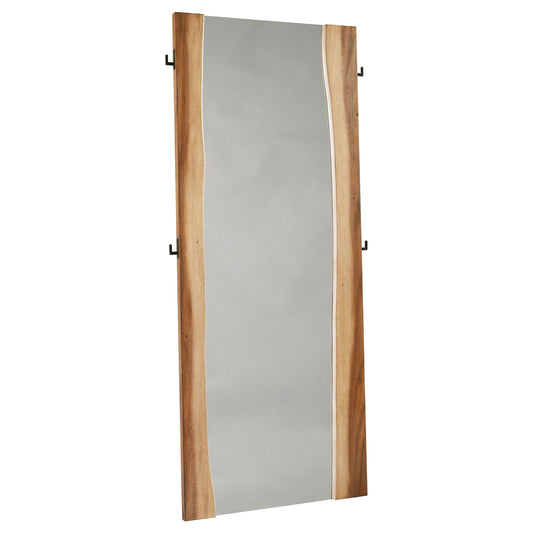 Winslow 31 x 76 Inch Standing Floor Mirror Smokey Walnut - Walo Furniture 