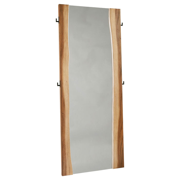 Winslow 31 x 76 Inch Standing Floor Mirror Smokey Walnut - Walo Furniture 