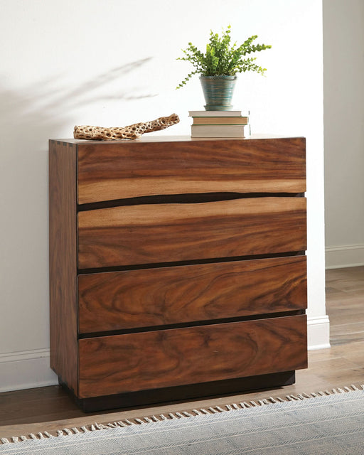 Winslow 4-drawer Bedroom Chest Smokey Walnut - Walo Furniture 