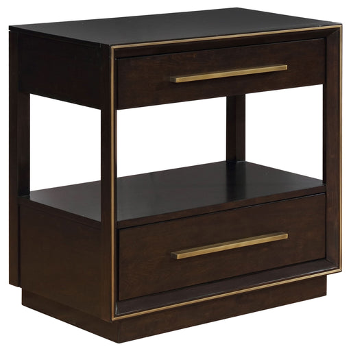 Durango 2-drawer Nightstand Smoked Peppercorn - Walo Furniture 