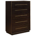 Durango 5-drawer Bedroom Chest Smoked Peppercorn - Walo Furniture 