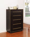 Durango 5-drawer Bedroom Chest Smoked Peppercorn - Walo Furniture 