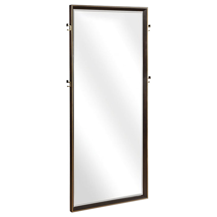 Durango 80-inch Standing Floor Mirror Smoked Peppercorn - Walo Furniture 