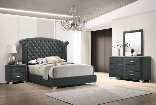 Melody 4-piece Queen Bedroom Set Grey