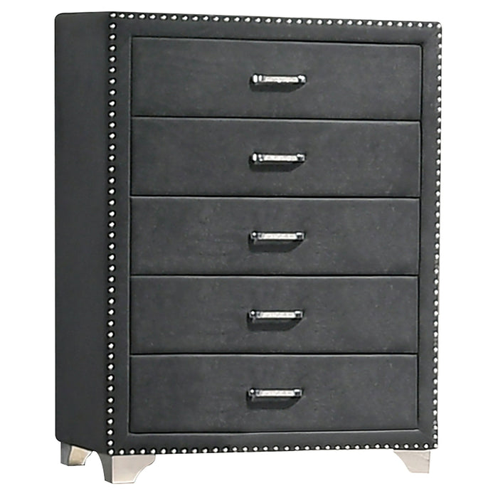 Melody 5-drawer Bedroom Chest Grey