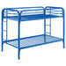 Morgan Metal Twin Over Twin Bunk Bed Blue - Walo Furniture 