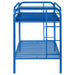 Morgan Metal Twin Over Twin Bunk Bed Blue - Walo Furniture 