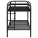 Morgan Metal Twin Over Twin Bunk Bed Black - Walo Furniture 