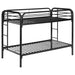 Morgan Metal Twin Over Twin Bunk Bed Black - Walo Furniture 