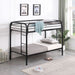 Morgan Metal Twin Over Twin Bunk Bed Black - Walo Furniture 