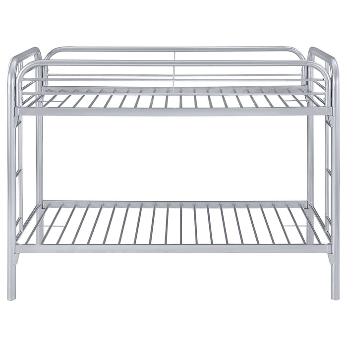 Morgan Metal Twin Over Twin Bunk Bed Silver - Walo Furniture 