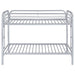 Morgan Metal Twin Over Twin Bunk Bed Silver - Walo Furniture 