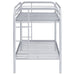 Morgan Metal Twin Over Twin Bunk Bed Silver - Walo Furniture 