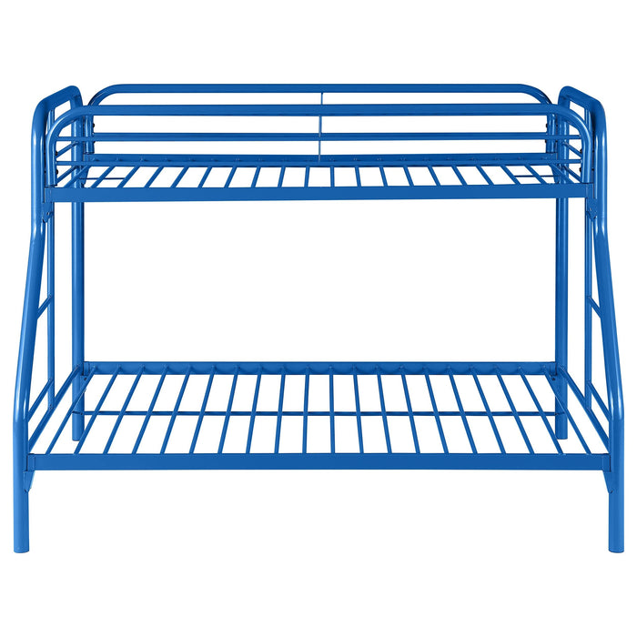 Morgan Metal Twin Over Full Bunk Bed Blue - Walo Furniture 