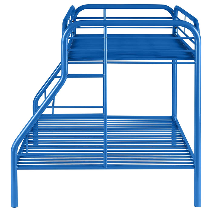 Morgan Metal Twin Over Full Bunk Bed Blue - Walo Furniture 