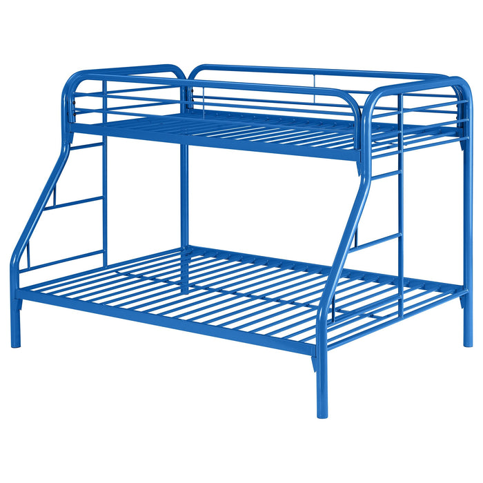 Morgan Metal Twin Over Full Bunk Bed Blue - Walo Furniture 