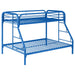 Morgan Metal Twin Over Full Bunk Bed Blue - Walo Furniture 