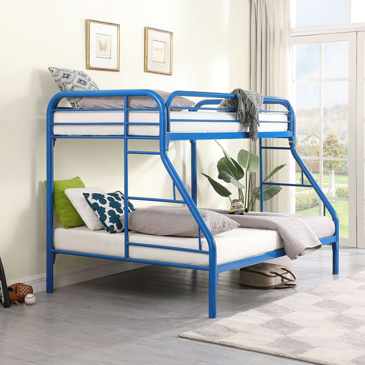 Morgan Metal Twin Over Full Bunk Bed Blue - Walo Furniture 