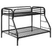 Morgan Metal Twin Over Full Bunk Bed Black - Walo Furniture 