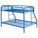 Morgan Metal Twin Over Full Bunk Bed Blue - Walo Furniture 