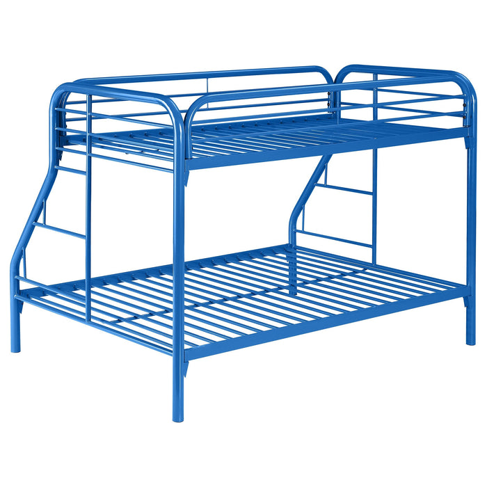 Morgan Metal Twin Over Full Bunk Bed Blue - Walo Furniture 