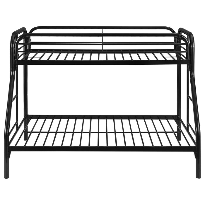 Morgan Metal Twin Over Full Bunk Bed Black - Walo Furniture 