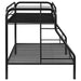 Morgan Metal Twin Over Full Bunk Bed Black - Walo Furniture 