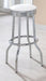 Retro Upholstered Metal Swivel Bar Stool White (Set of 2) - Walo Furniture 