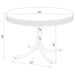 Retro Round 42-inch Wood Top Dining Table White and Chrome - Walo Furniture 