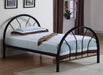 Marjorie Metal Twin Open Frame Bed Black - Walo Furniture 