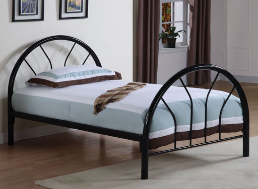 Marjorie Metal Twin Open Frame Bed Black - Walo Furniture 