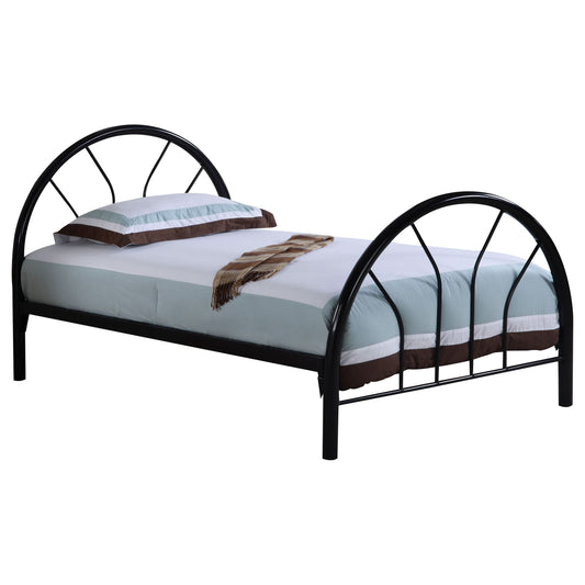 Marjorie Metal Twin Open Frame Bed Black - Walo Furniture 