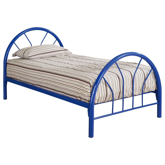 Marjorie Metal Twin Open Frame Bed Blue - Walo Furniture 