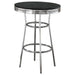 Retro Round 30-inch 1950's Bistro Pub Height Bar Table Black - Walo Furniture 