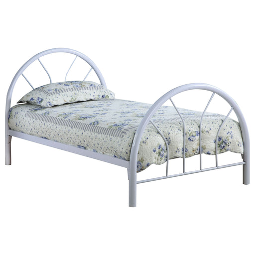 Marjorie Metal Twin Open Frame Bed White - Walo Furniture 