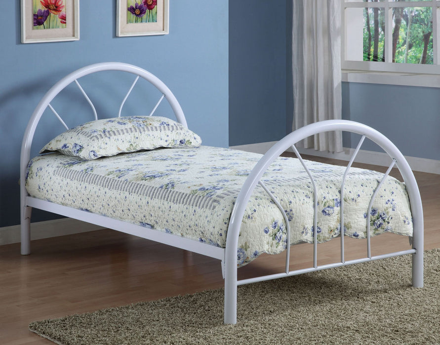 Marjorie Metal Twin Open Frame Bed White - Walo Furniture 