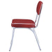 Retro Upholstered Dining Side Chair Red (Set of 2) - Walo Furniture 